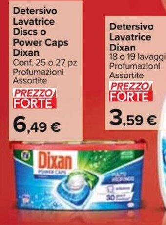 Carrefour Market Detersivo lavatrice discs o power caps dixan offerta