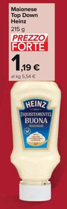Carrefour Market Maionese top down heinz 215 g offerta