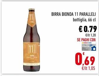 Conad City Birra bionda 11 paralleli offerta