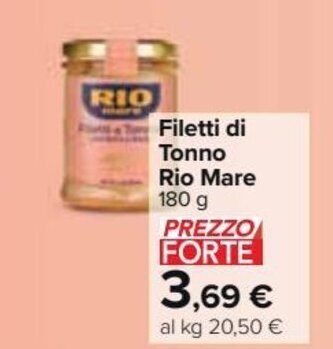 Carrefour Market Filetti di tonno rio mare 180 g offerta