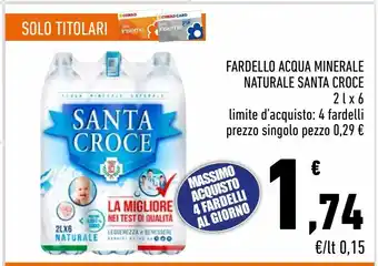 Conad City Fardelllo acqua minerale naturale santa croce offerta