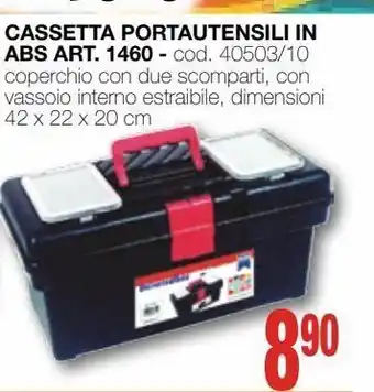 Cassetta portautensili in abs art. 1460