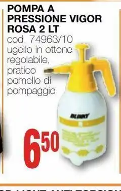 Mondo Brico Pompa a pressione vigor rosa 2 lt offerta