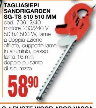 Mondo Brico Tagliasiepi sandrigarden sg-ts 510 510 mm offerta