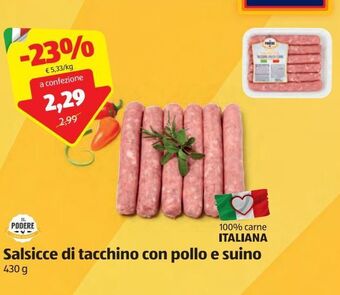 Salsicce di tacchino con pollo e suino 430 g