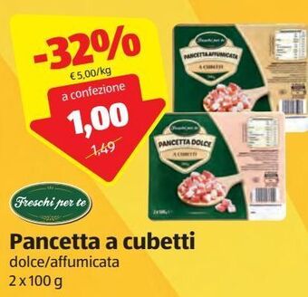 ALDI Pancetta a cubetti 2 x 100 g offerta
