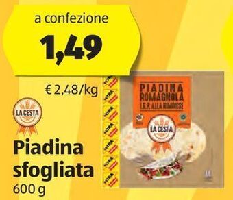 ALDI La Cesta Piadina sfogliata 600 g offerta