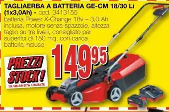 Mondo Brico Tagliaerba a batteria ge-cm 18/30 li (1x3,0ah) offerta