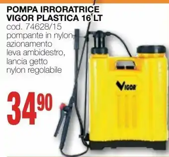 Mondo Brico Pompa irroratrice vigor plastica 16 lt offerta