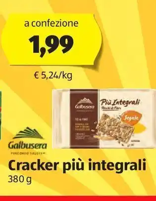 ALDI Galbusera Cracker più integrali 380 g offerta