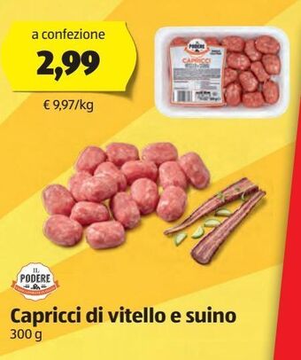 ALDI Capricci di vitello e suino 300 g offerta