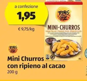 Mini churros con ripieno al cacao 200 g