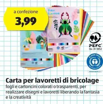 ALDI Carta per lavoretti di bricolage offerta