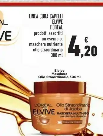 Conad L'Oreal L’Oréal Paris Elvive Extraordinary Oil 300ml Maschera Per Capelli Donne offerta