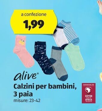 ALDI Calzini per bambini, 3 paia offerta