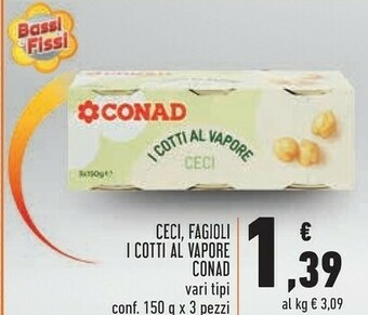 Conad Conad - Ceci I Cotti Al Vapore 150 G(ml) offerta