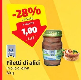 ALDI Almera Filetti di alici 80 g offerta