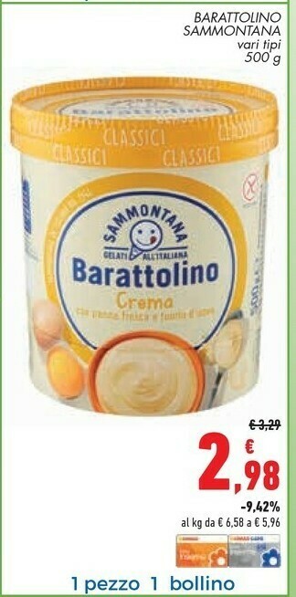 Conad Sammontana Barattolino Crema 500 G(ml) offerta