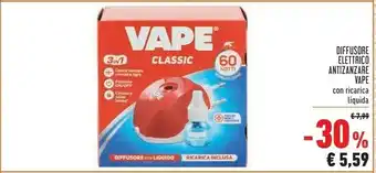 Conad Vape Diffusore Elettrico Antizanzare offerta
