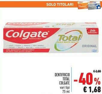 Conad Colgate Dentifricio Total offerta