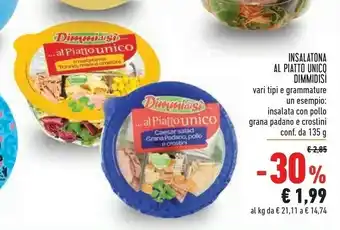 Conad Dimmidisi Insalatona Al Piato Unico offerta