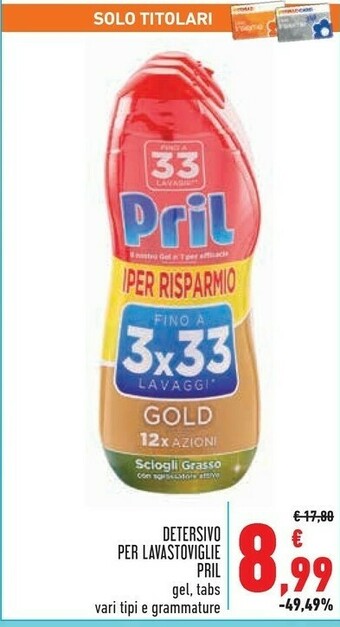Conad Pril Detersivo Lavastoviglie offerta