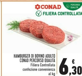 Conad Hamburger Di Bovino Adulto offerta