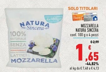 Conad Natura sincera Mozzarella offerta