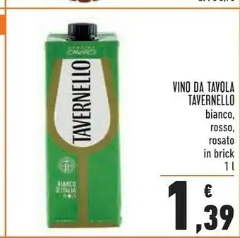 Conad Tavernello Vino Rosso D'Italia 1000 G(ml) offerta