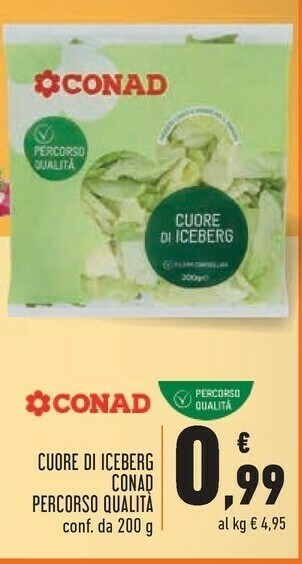 Conad Conad - Cuore Di Iceberg Percorso Qualità 200 G(ml) offerta