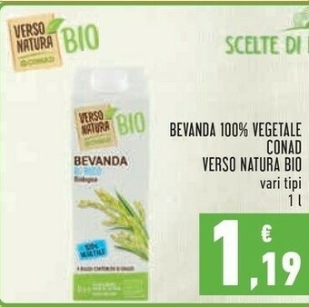 Conad Conad - Bevanda A Base Di Avena Biologica 100% Vegetale Verso Natura 1000 G(ml) offerta