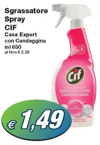Cif Sgrassatore Spray Casa Expert con Candeggina 650 ml