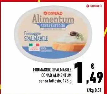 Conad Superstore Formaggio spalmabile conad alimentum offerta