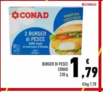 Conad Superstore Burger di pesce conad offerta