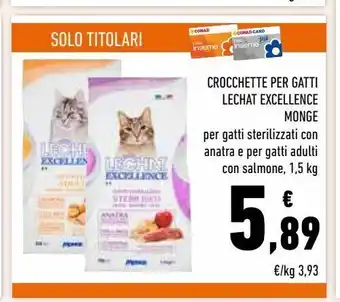 Conad Superstore Crocchette per gatti lechat excellence monge offerta