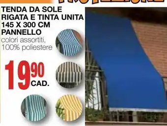 Mondo Brico Tenda da sole rigata e tinta unita 145 x 300 cm pannello offerta