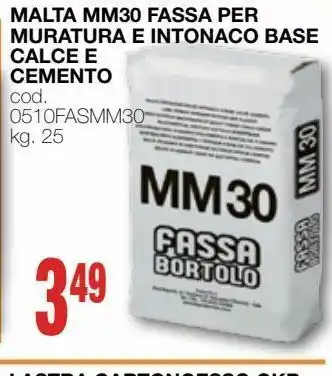 Mondo Brico Malta mm30 fassa per muratura e intonaco base calce e cemento offerta