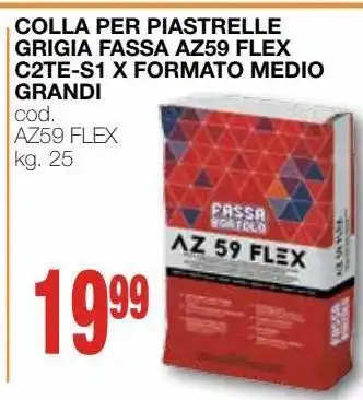 Mondo Brico Colla per piastrelle grigia fassa az59 flex c2te-s1 x formato medio grandi offerta