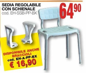 Sedia regolabile con schienale