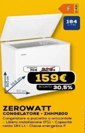 Euronics Zerowatt Congelatore - ZHHM200 offerta