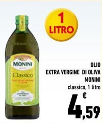 Conad Monini Olio Extra Vergine di Oliva Classico, 1 Litro offerta