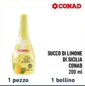 Conad Conad Succo di Limone di Sicilia 200 ml offerta