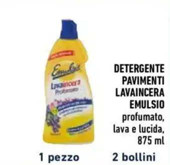 Conad Emulsio Detergente Pavimenti Lavaincera Profumato, Lava e Lucida, 875 ml offerta