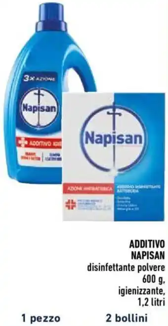 Conad Napisan Additivo Disinfettante Polvere 600 g, Igienizzante, 1.2 Litri offerta