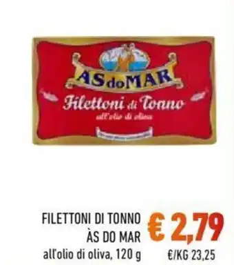 Conad Às do Mar Filettoni di Tonno All'Olio di Oliva, 120 g offerta