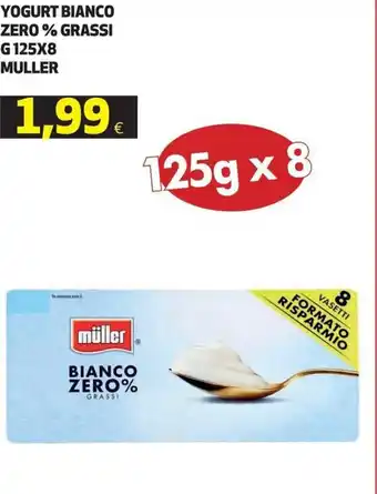 Coop Muller Yogurt Bianco Zero % Grassi g 125x8 offerta