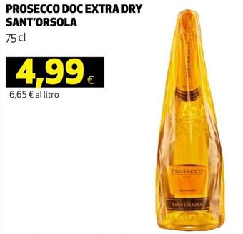 Coop Sant'Orsola Prosecco DOC Extra Dry 75 cl offerta