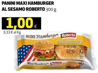 Coop Roberto Panini Maxi Hamburger Al Sesamo 300 g offerta