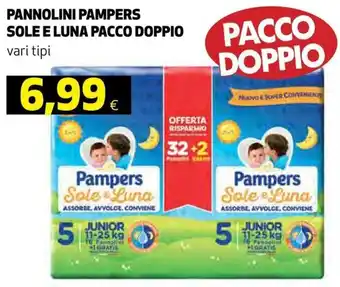 Coop Pampers Sole E Luna Pannolini Pacco Doppio offerta