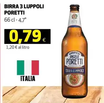 Poretti Birra 3 Luppoli 66 cl - 4.7°